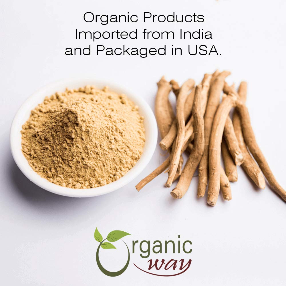 Organic Way Ashwagandha Root Powder (Withania somnifera), 8 Ounces
