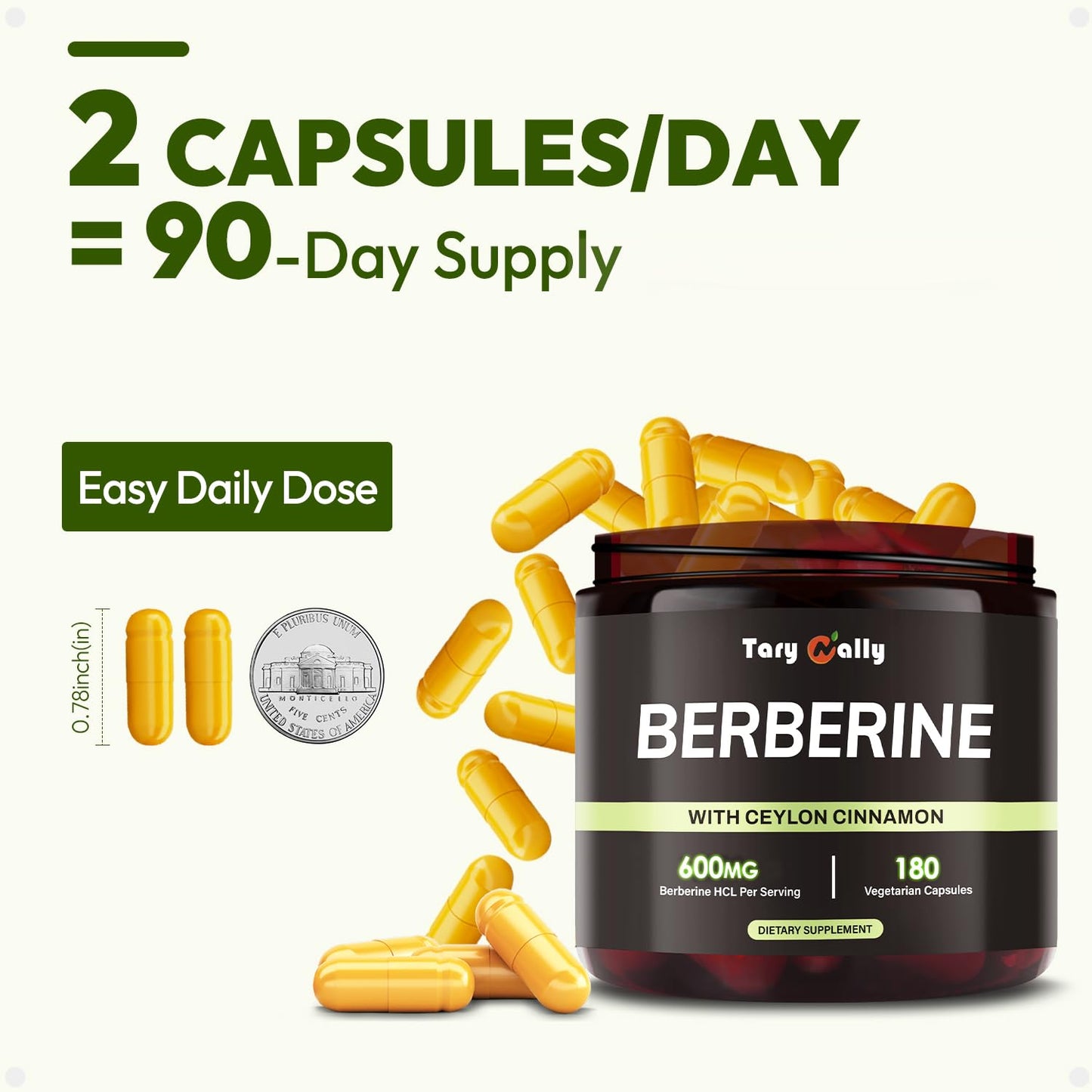 Tary Nally Liposomal Berberine Capsule 180 Count