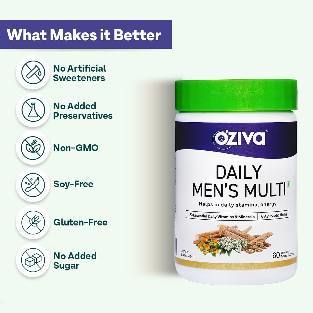 OZIVA Daily Men’s Multivitamins Tablet 60 Count