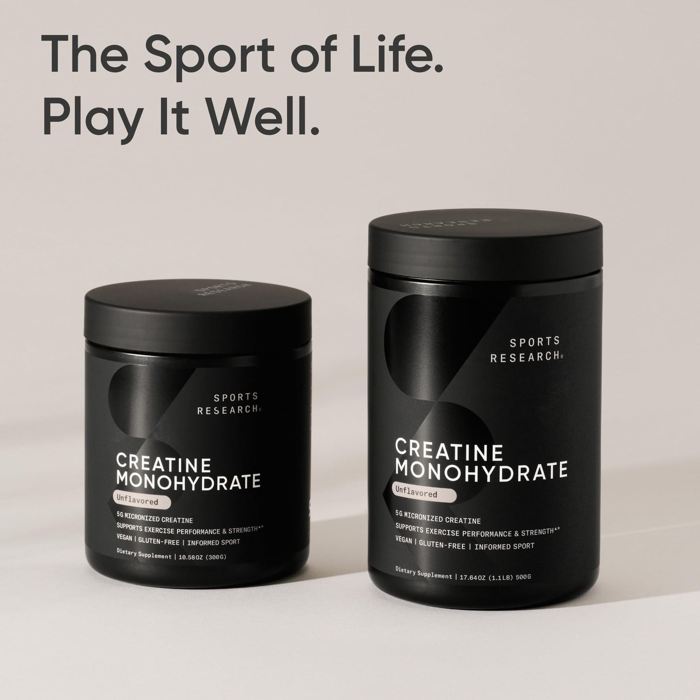 Sports Research Creatine Monohydrate Powder 5g, 60 Servings