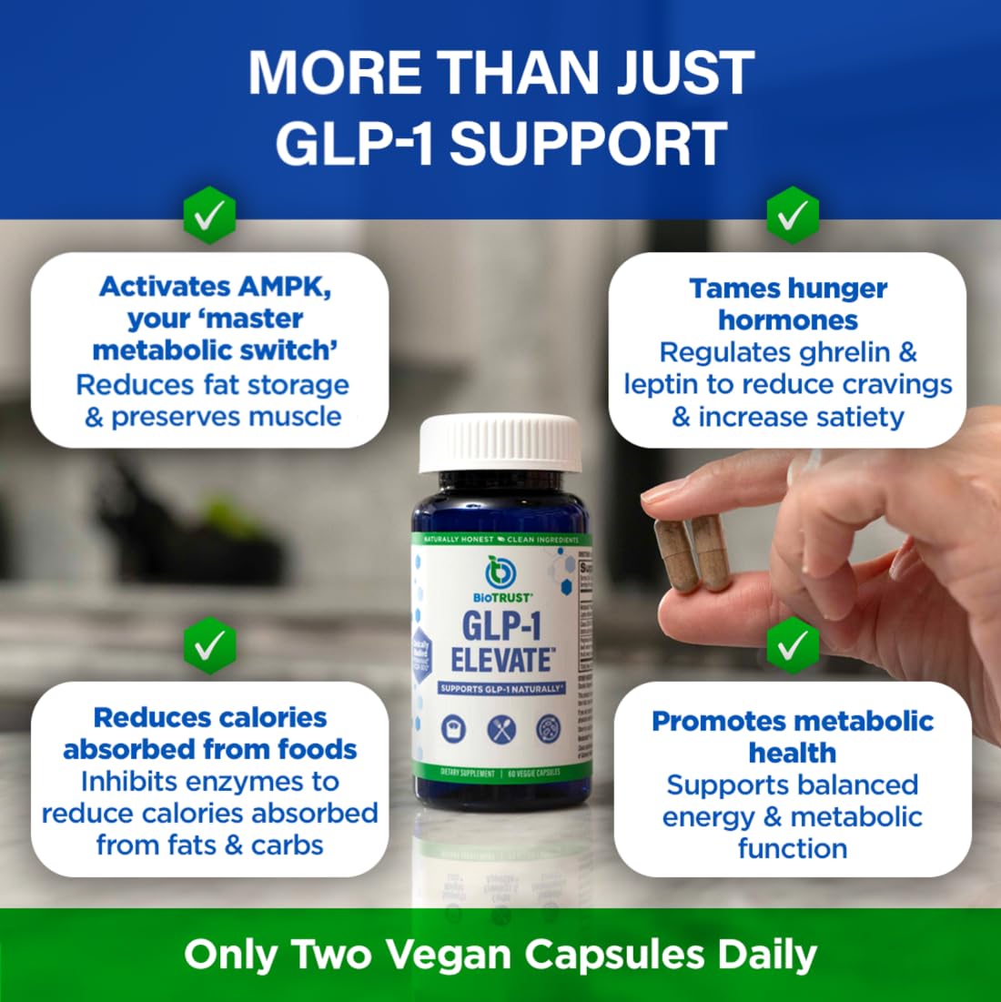 BioTrust GLP1 Elevate GLP-1 Booster Supplement 60 Capsules