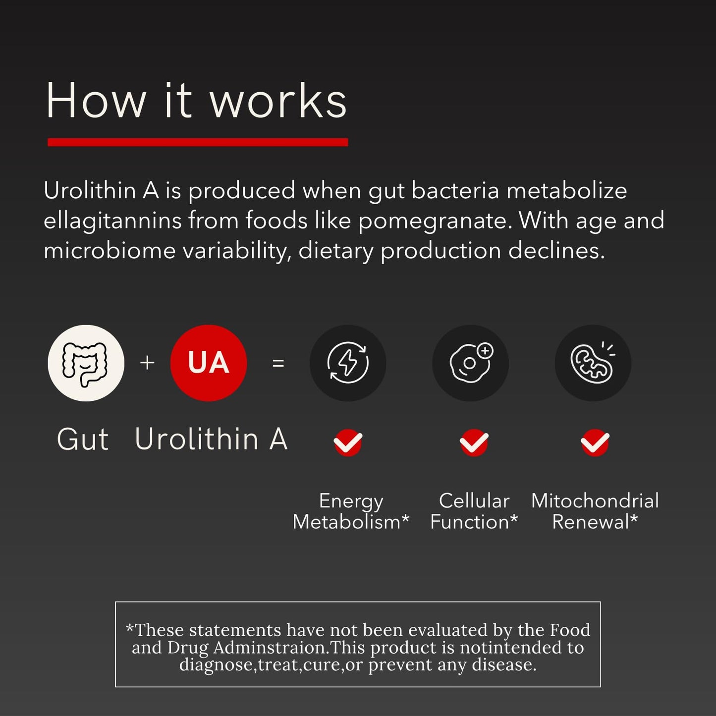 ZAB Urolithin A Supplement 1000mg Per Serving Softgels, 90 Count