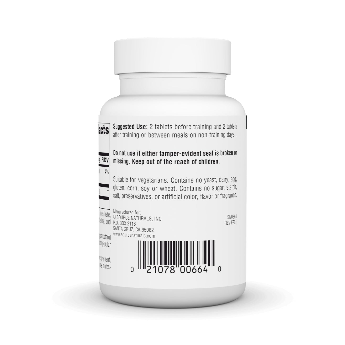 Source Naturals Gamma Oryzanol 30 mg Tablet, 250 Tablets