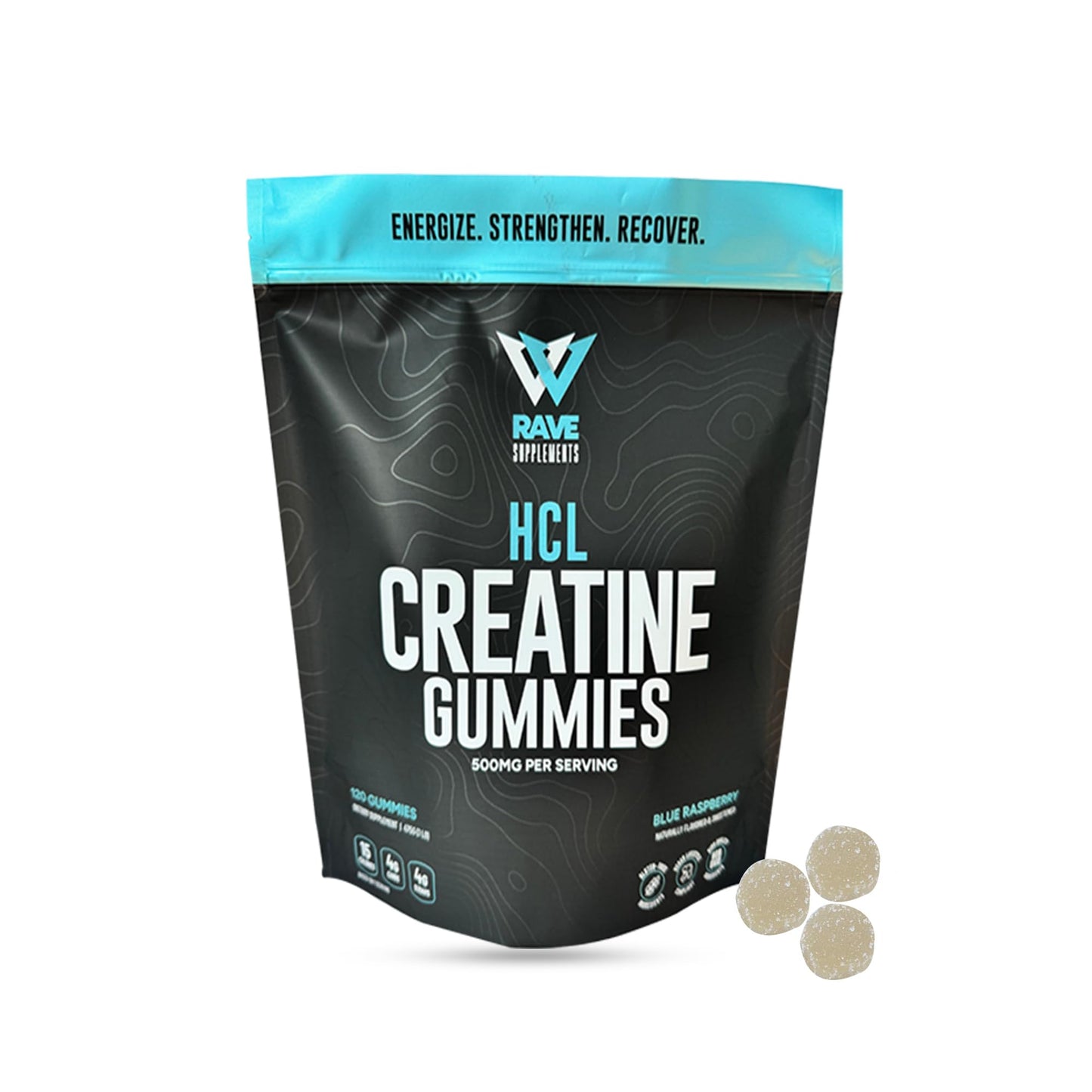 Rave Creatine HCl Gummies 120 Count