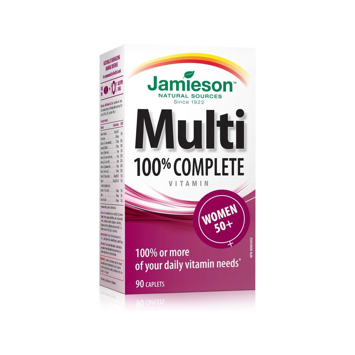 Jamieson Laboratories Multi Complete Vitamin for Women 50+ Caplets, 90 Count