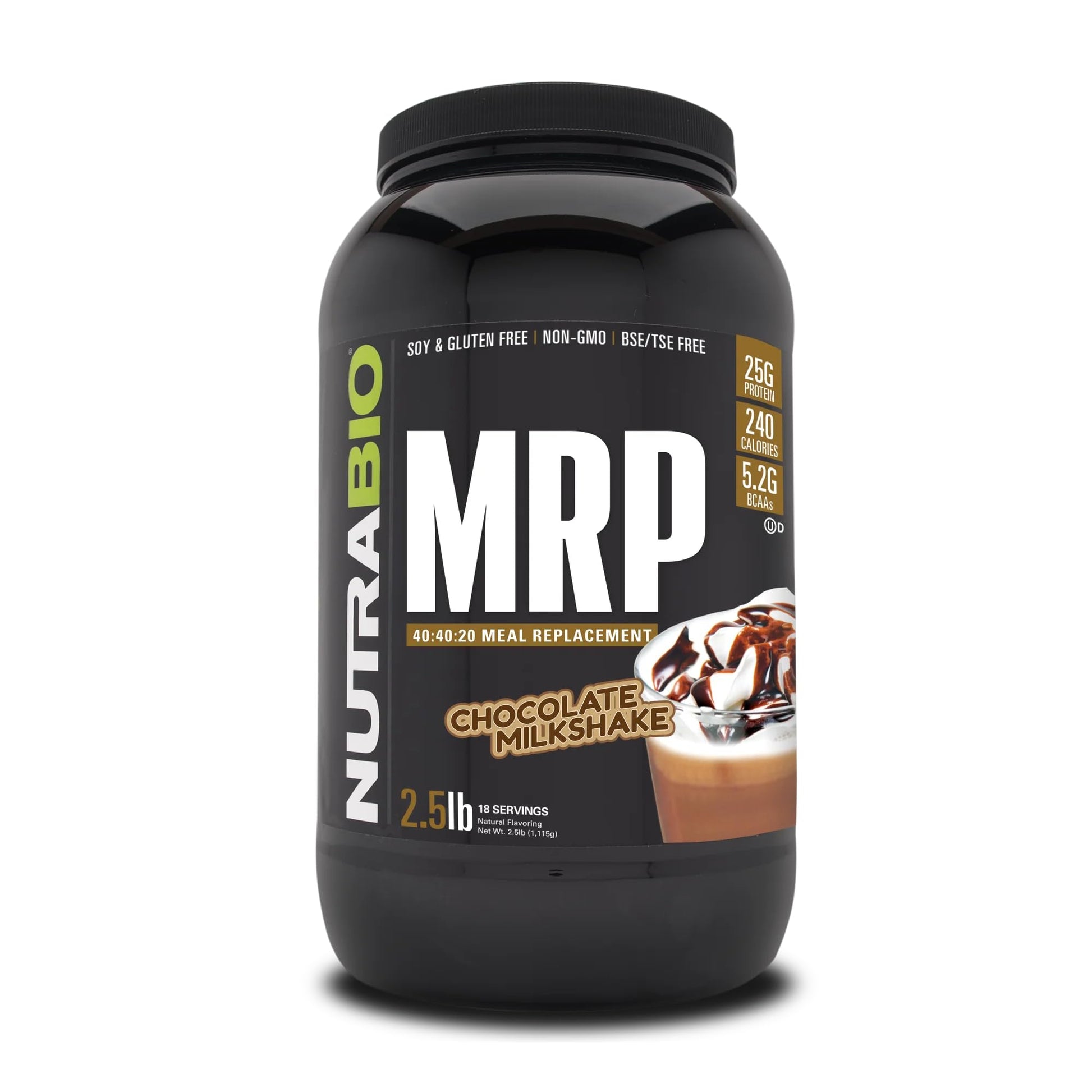 NutraBio MRP Complete Meal Replacement Protein Powder, 40 Servings