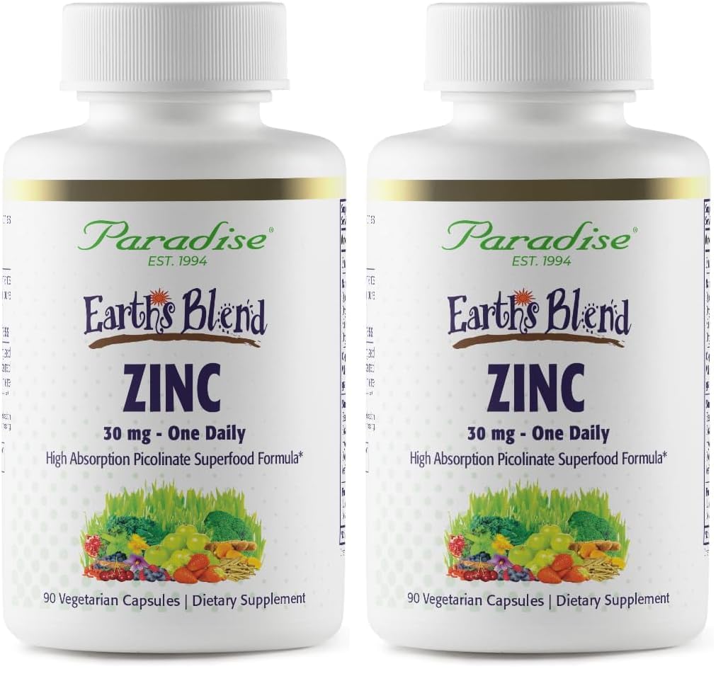 Paradise Herbs Zinc Picolinate With Natures C 30 mg Capsules 180