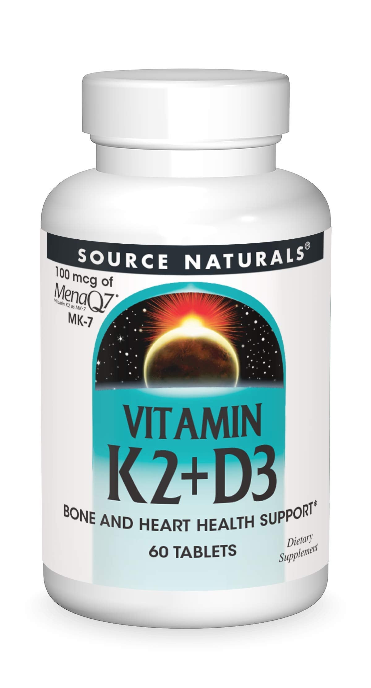 Source Naturals Vitamin K2 + D3 Bone & Heart Health Complex 60 Tablets