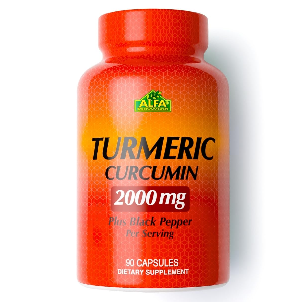 ALFA VITAMINS Curcumin Turmeric with Black Pepper, 90 Capsules