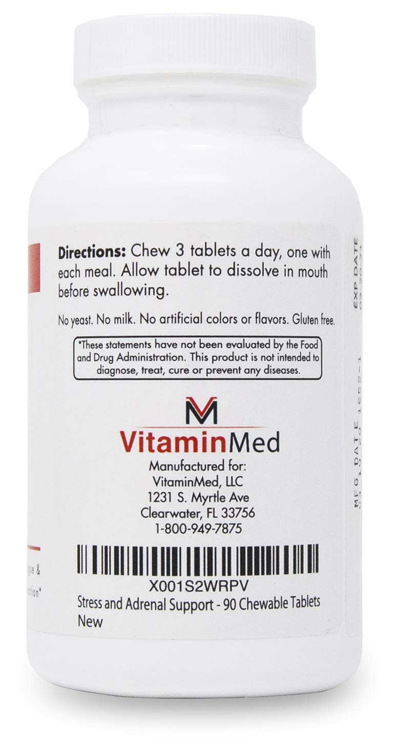VitaminMed Stress and Adrenal Support Chewable Tablets 90 Count