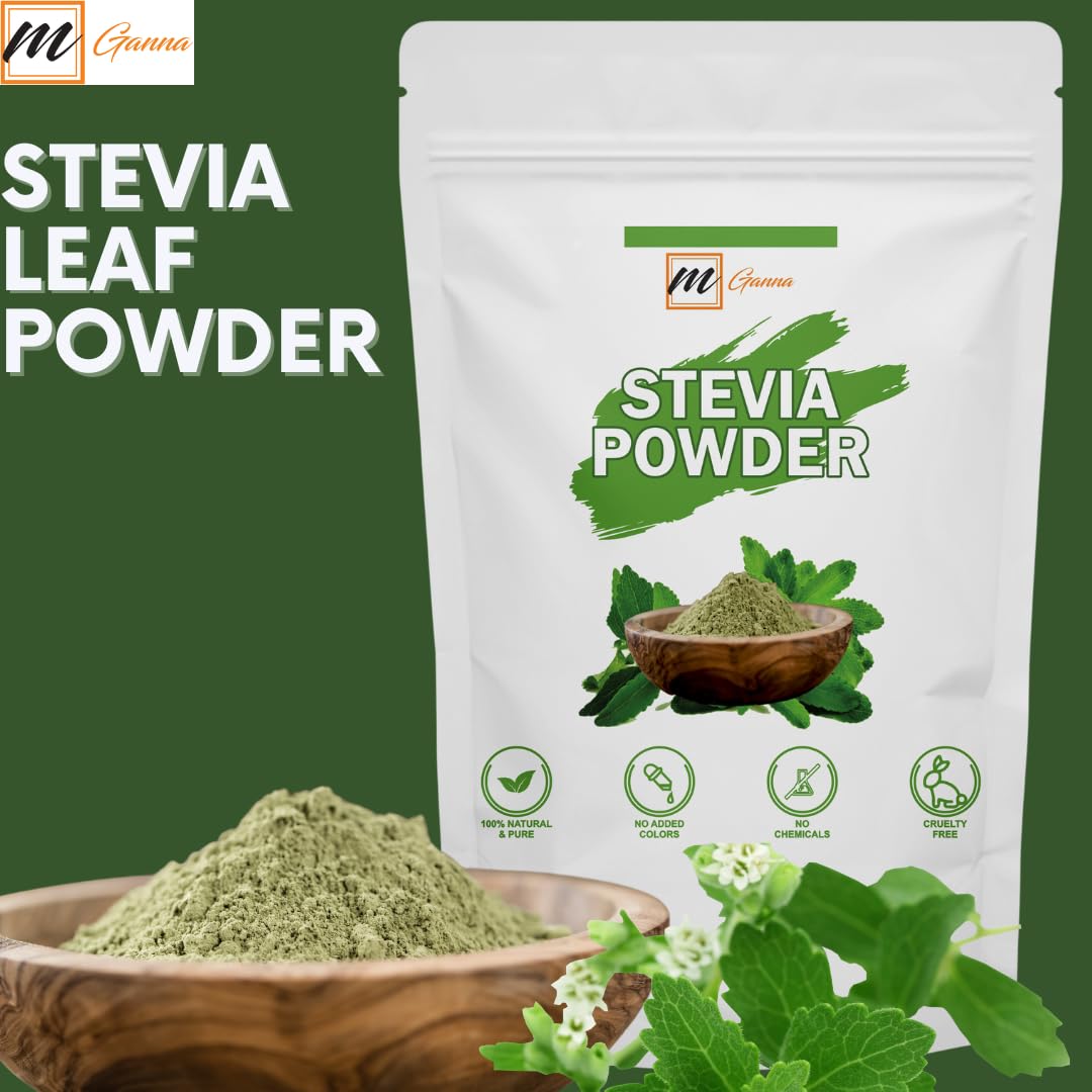 mGanna 100% Natural Stevia Leaf Powder 8 Count