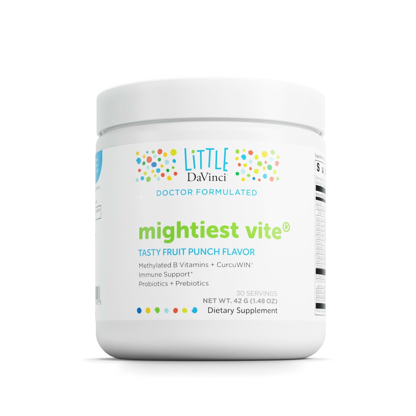 DAVINCI Little DaVinci Mightiest Vite Multivitamin for Kids with Probiotics and Prebiotics Powder 1.4 oz