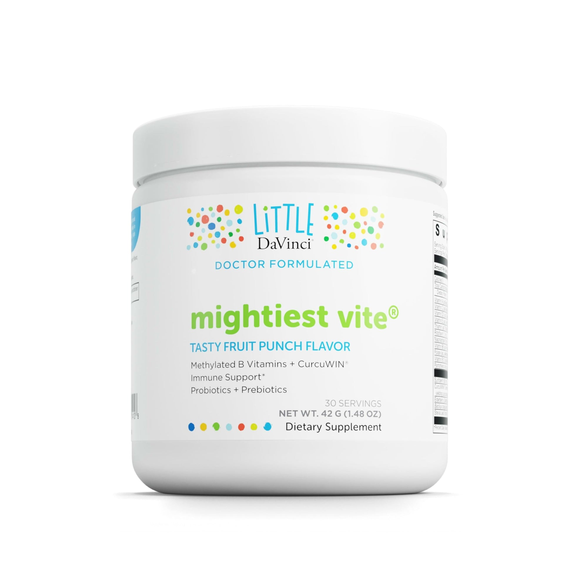 DAVINCI Little DaVinci Mightiest Vite Multivitamin for Kids with Probiotics and Prebiotics Powder 1.4 oz