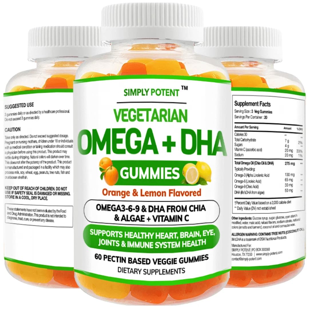 Simply Potent Omega 3 Fish Oil Gummies, 60 Count