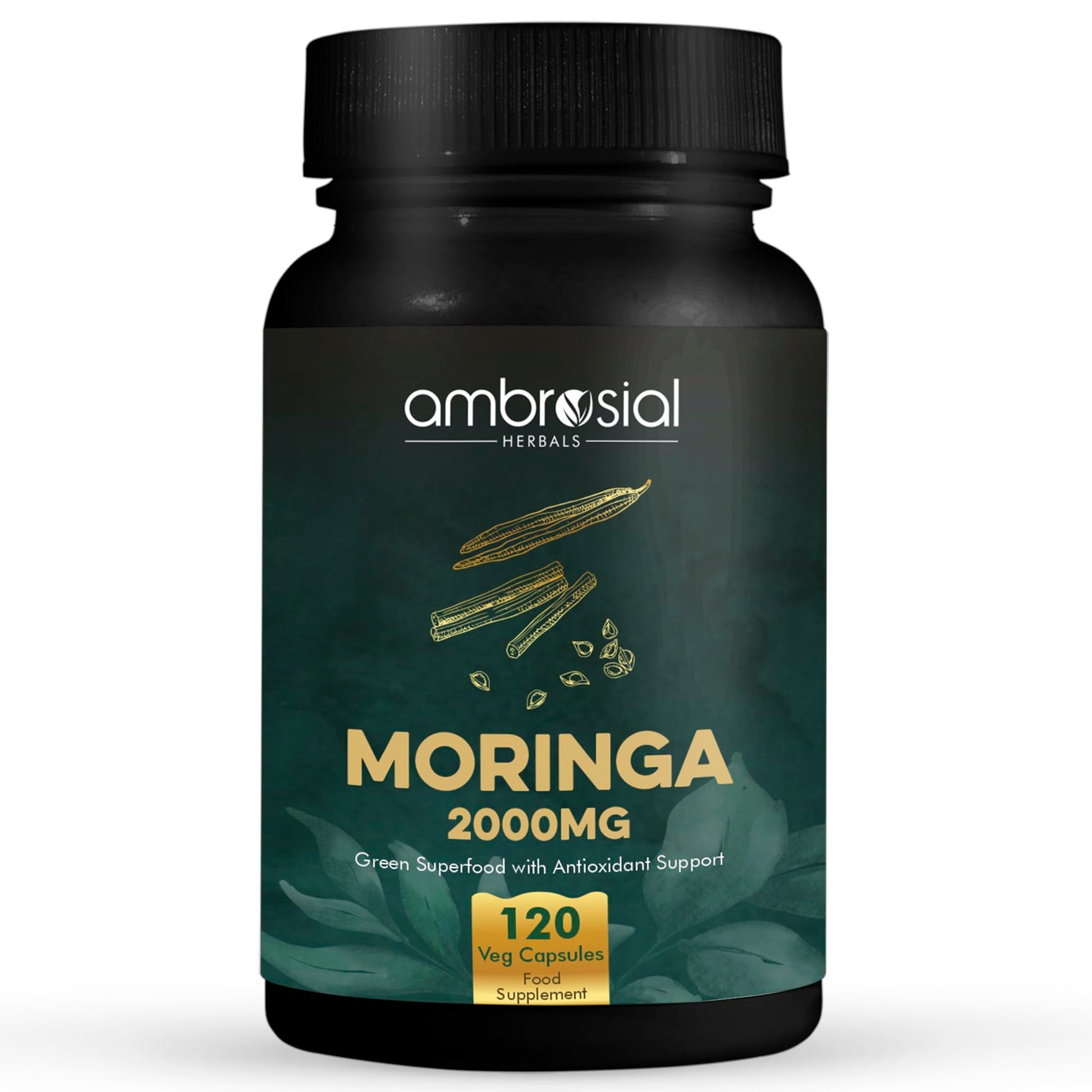 Ambrosial Moringa 2000mg Capsules, Capsule, 120 Count