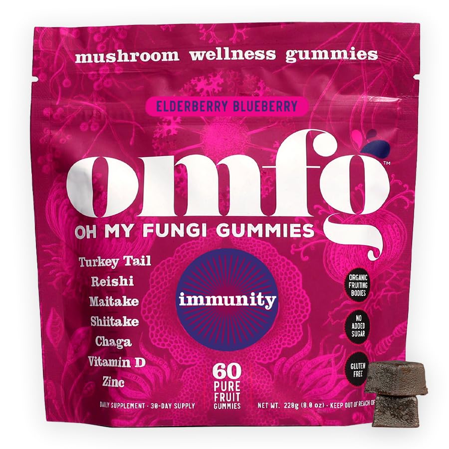 OH MY FUNGI GUMMIES Mushroom Supplement Gummies 60 Count
