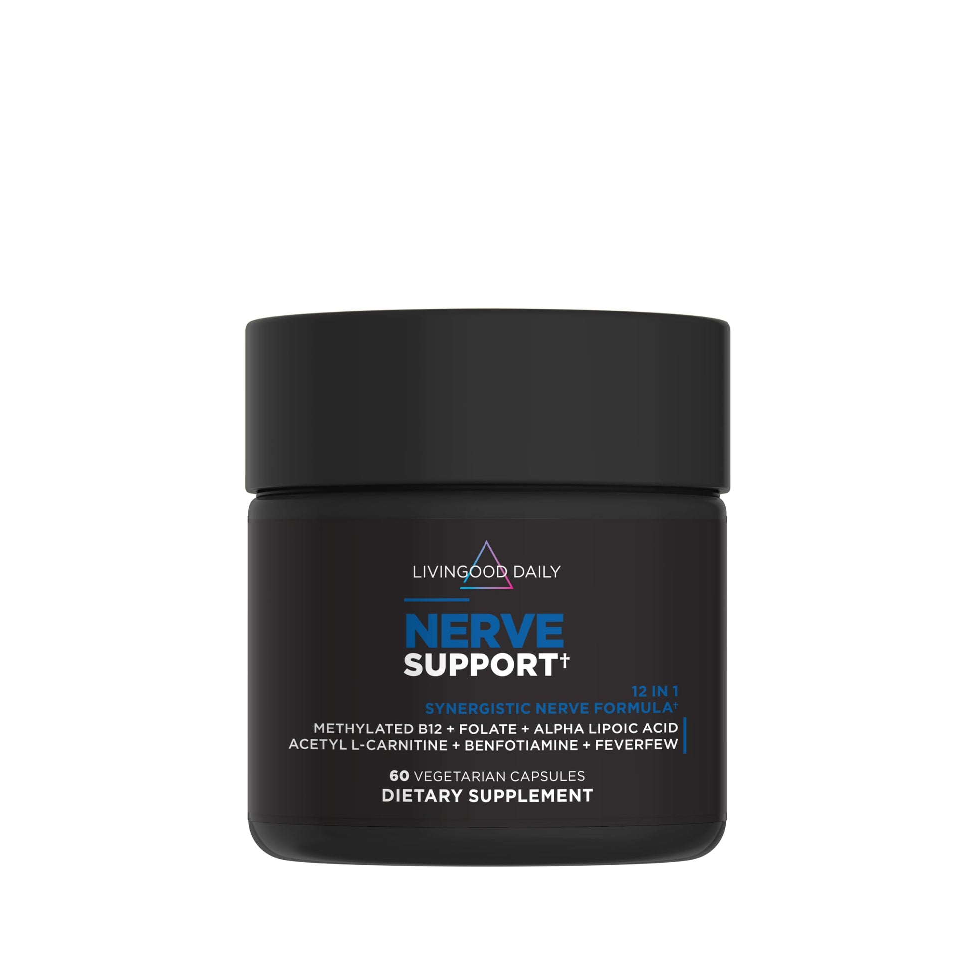 Livingood Daily 12-in-1 Nerve Support Supplement Capsules, 60 Count