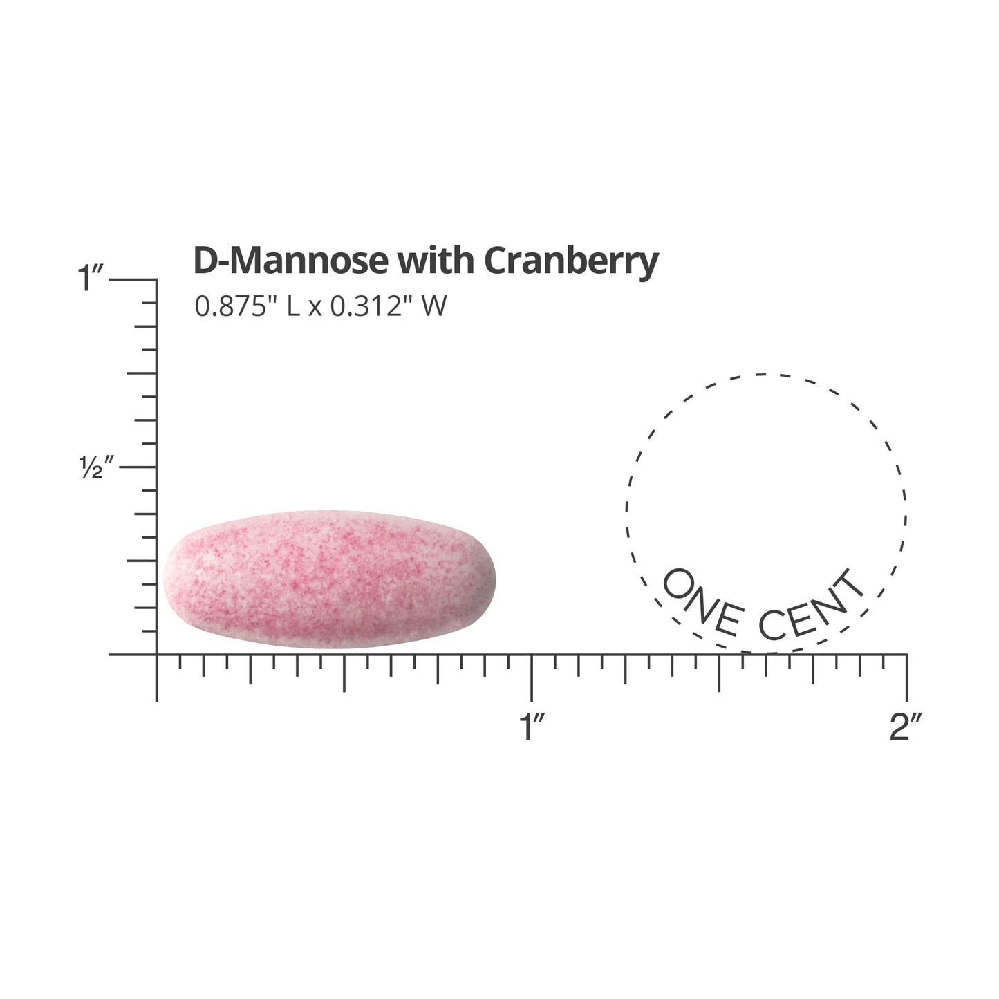 DOCTORS' PREFERRED D-Mannose 1300mg with Cranberry Extract for Urinary Health Tablet, 90 Count