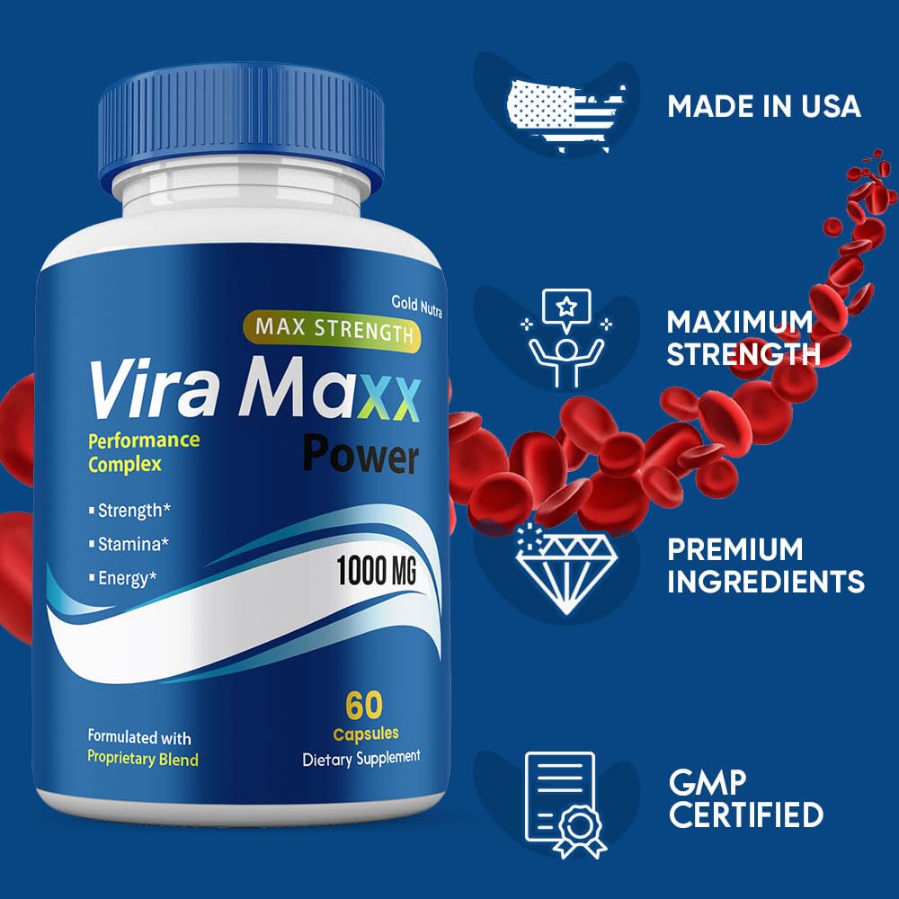 Gold Nutra Vira Maxx Power Capsules, 2 Count