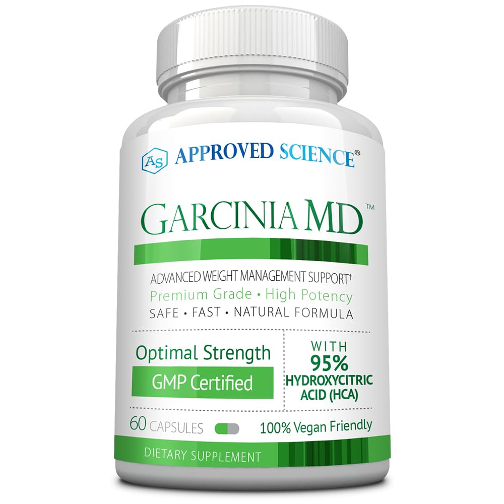 Approved Science Garcinia MD 95% HCA 1600mg Garcinia Cambogia Extract Capsules, 60 Count