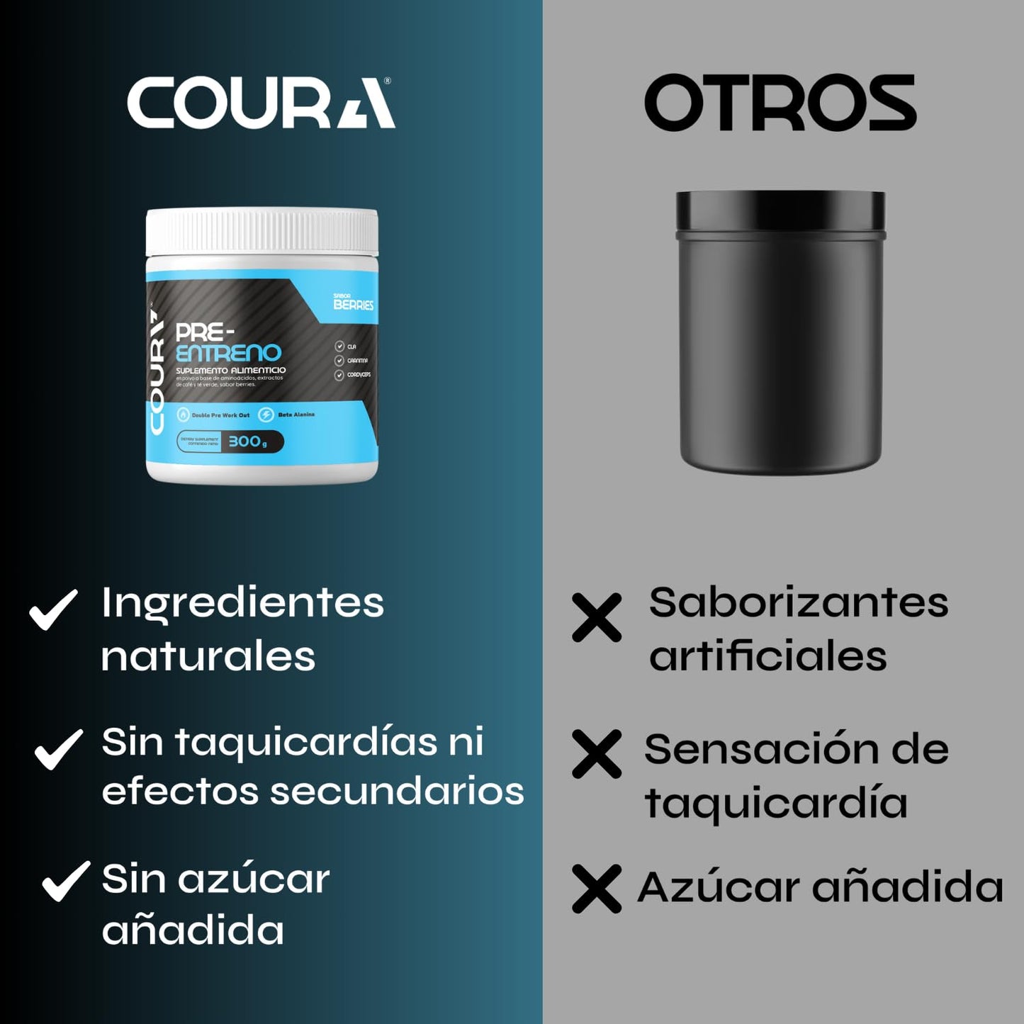 COURA Pre Workout Powder 10.5 oz