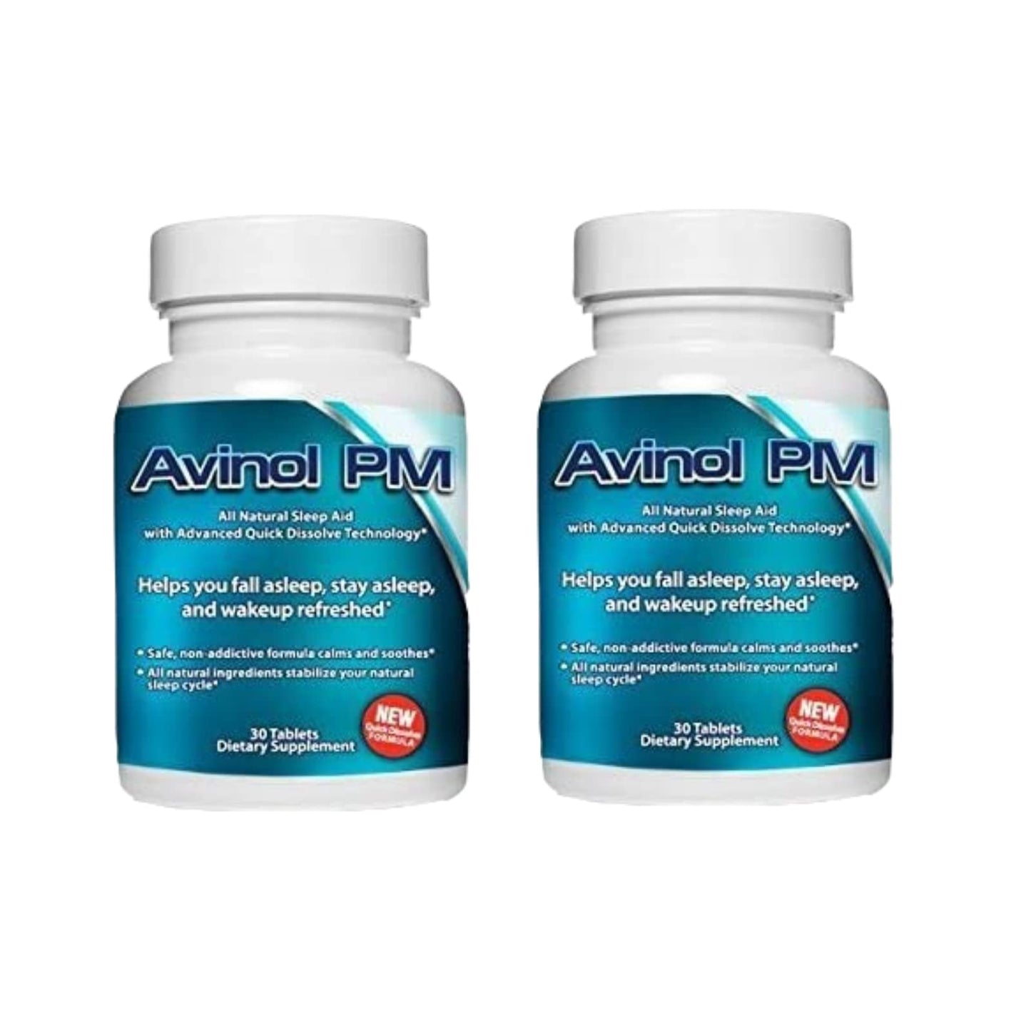 Avinol PM Quick Dissolve Natural Sleep Supplement Herbal Formula Chewable 120