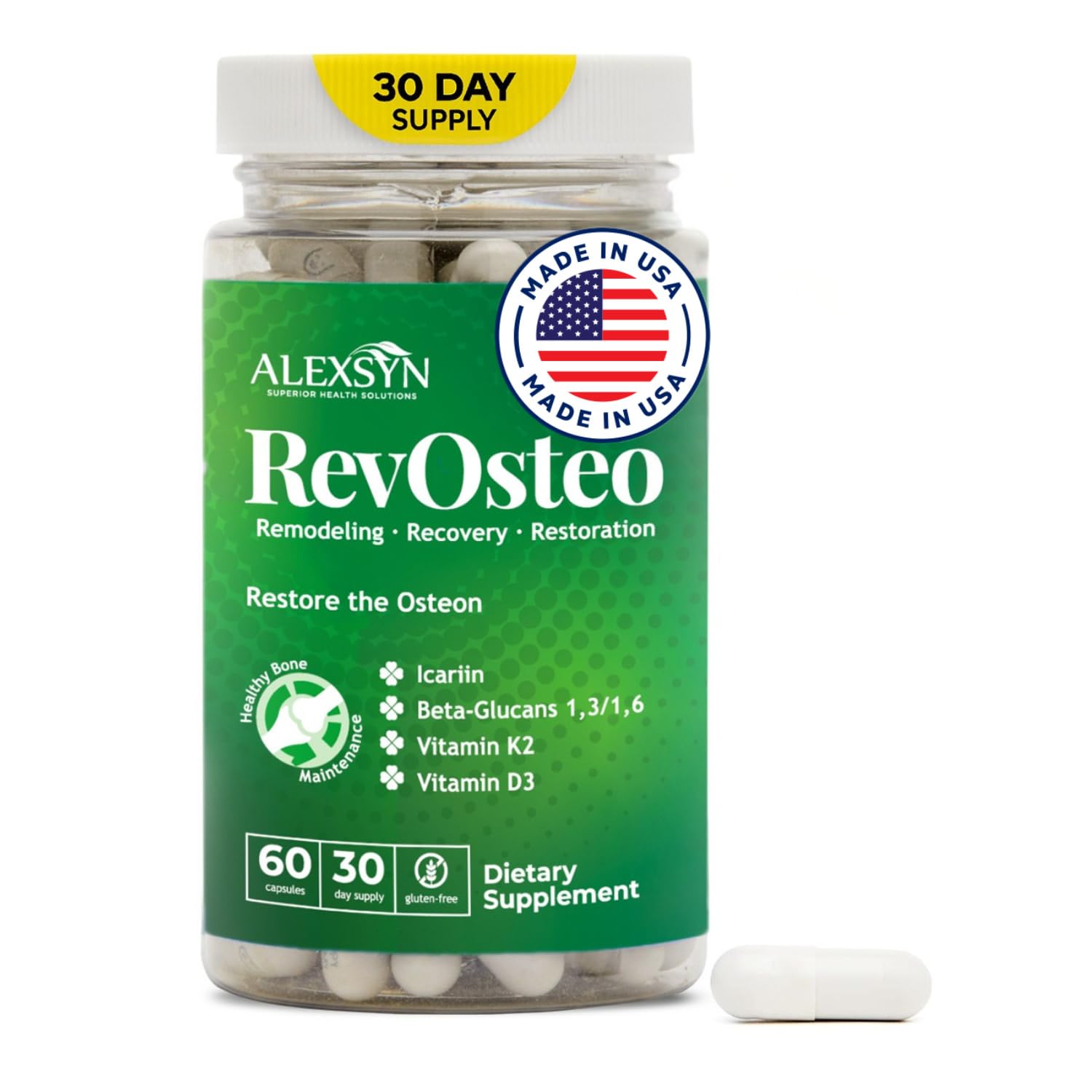 Alexsyn RevOsteo Bone & Metabolic Support Capsule, 60 Count