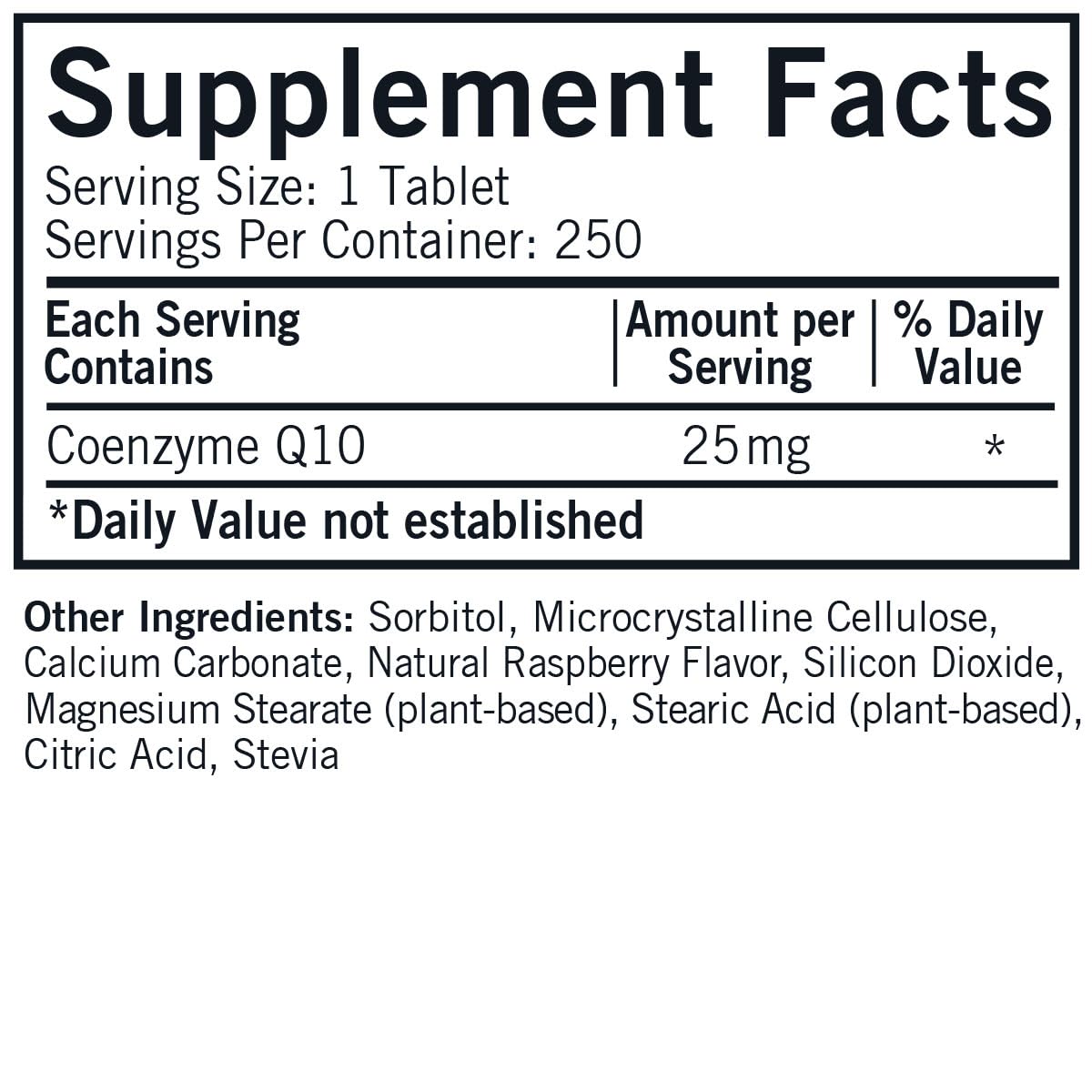 Kirkman Coenzyme Q10 25 mg Children's Chewable Tablets Capsule 250