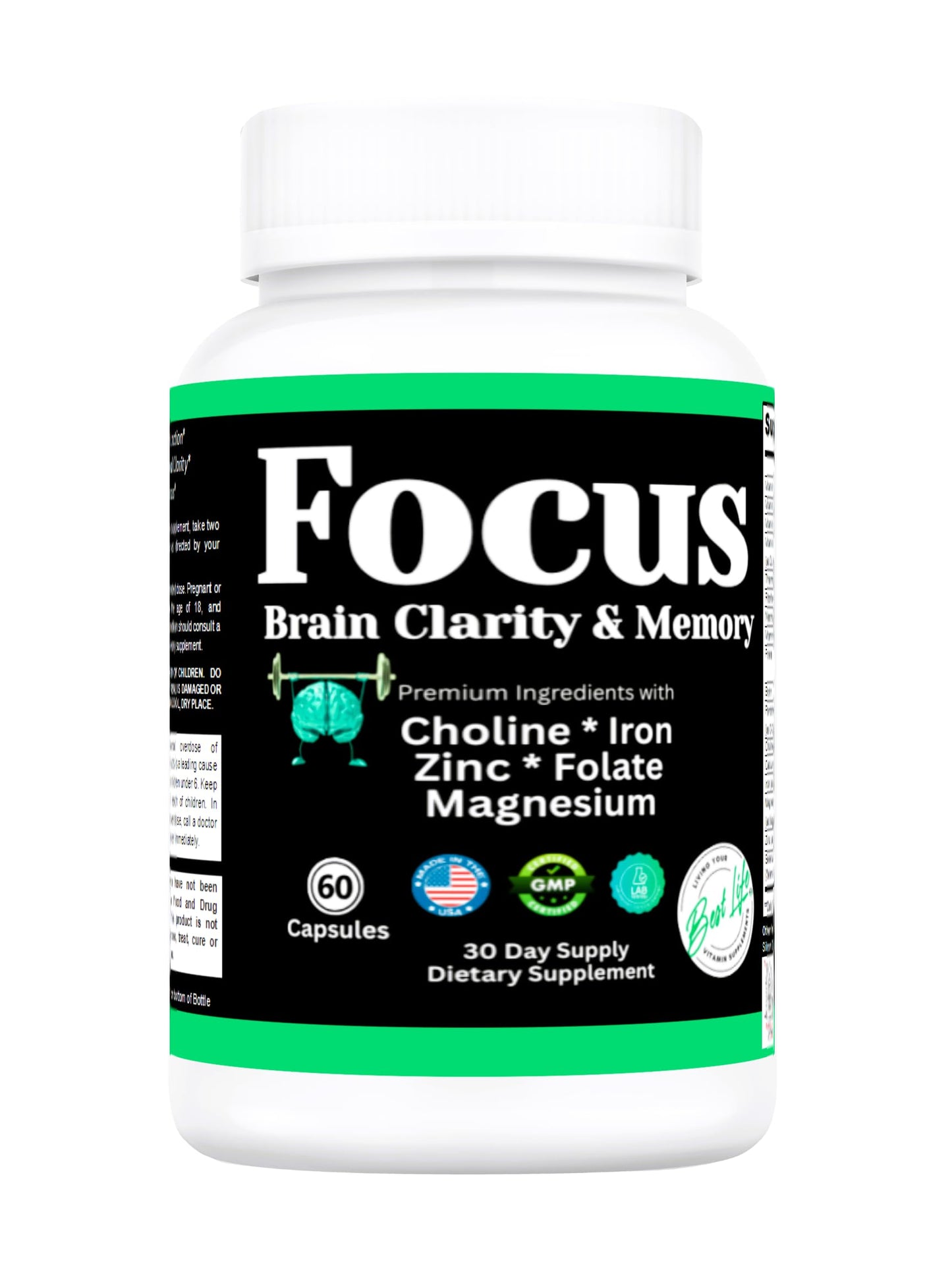 THIS LITTLE HOUSE OF MINE FOCUS Nootropic Brain Supplement for Memory, Sharp Alertness & Mental Clarity Tablet, 60 Count