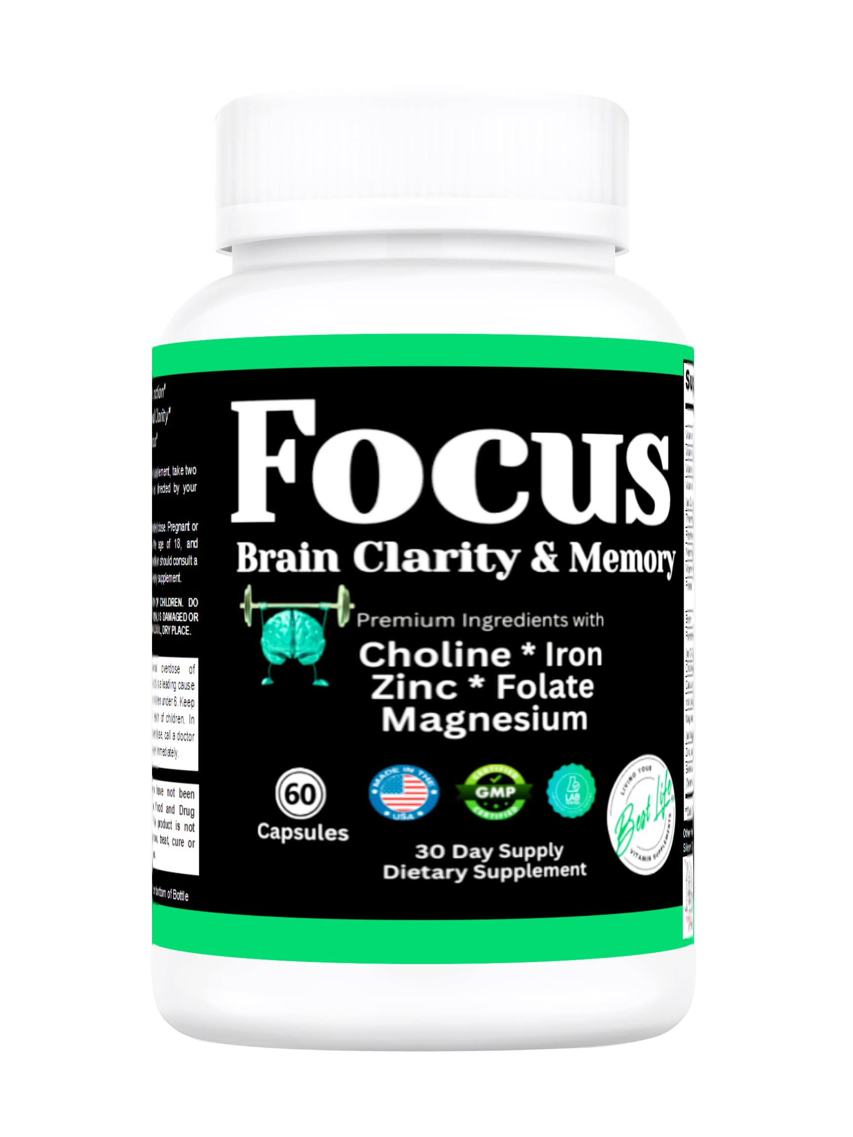 THIS LITTLE HOUSE OF MINE FOCUS Nootropic Brain Supplement for Memory, Sharp Alertness & Mental Clarity Tablet, 60 Count