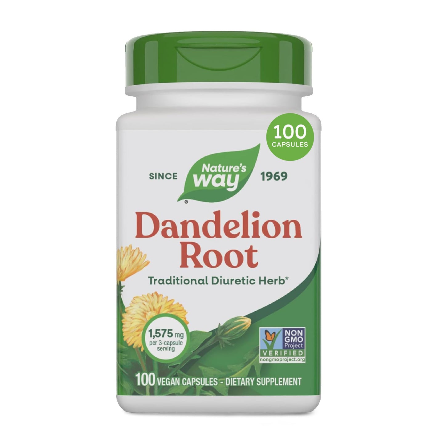 Nature's Way Dandelion Root Capsules, 100 Capsules