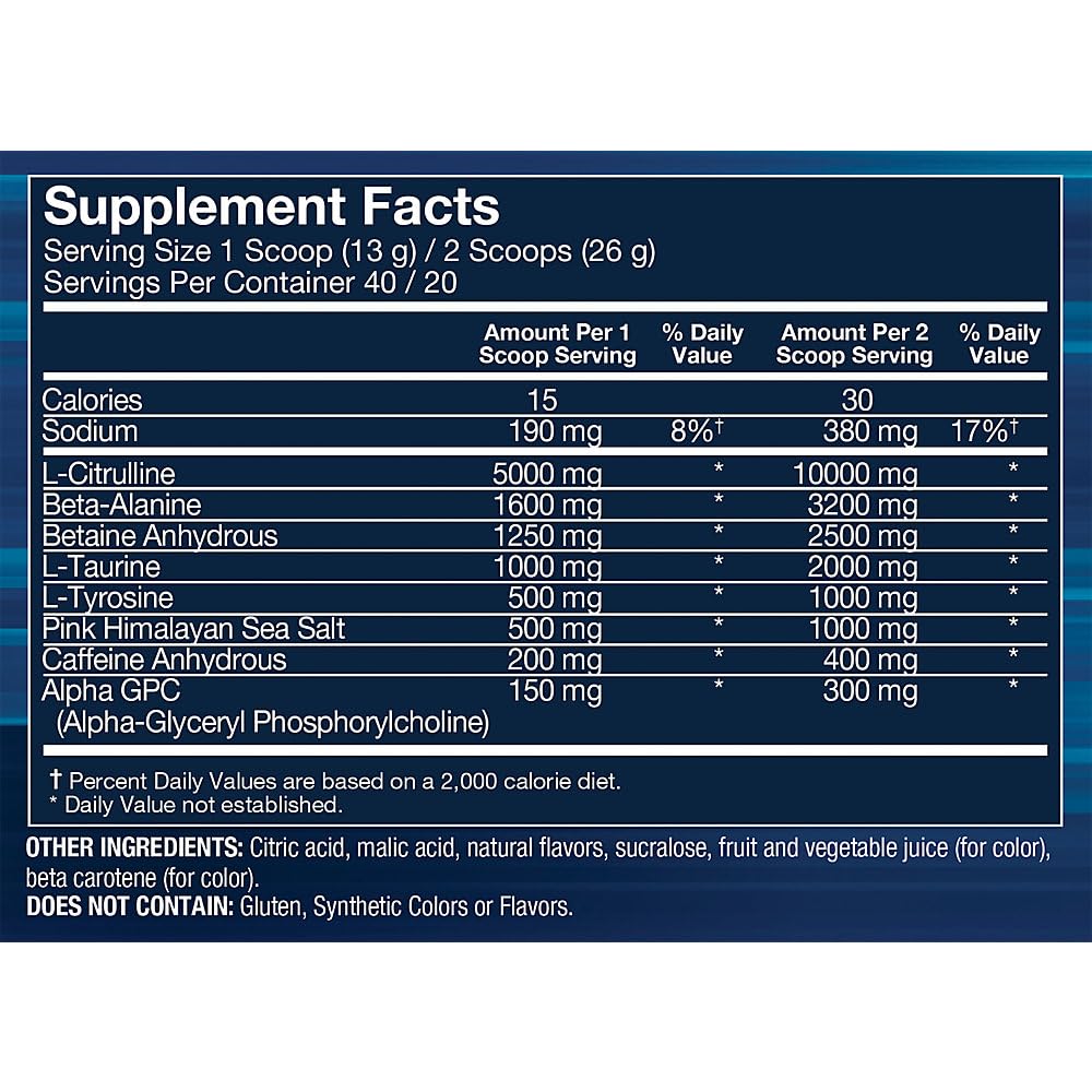 BodyTech Solid Pre Essential Pre-Workout Formula Fruit Punch Powder, 18.3 oz / 40 Servings