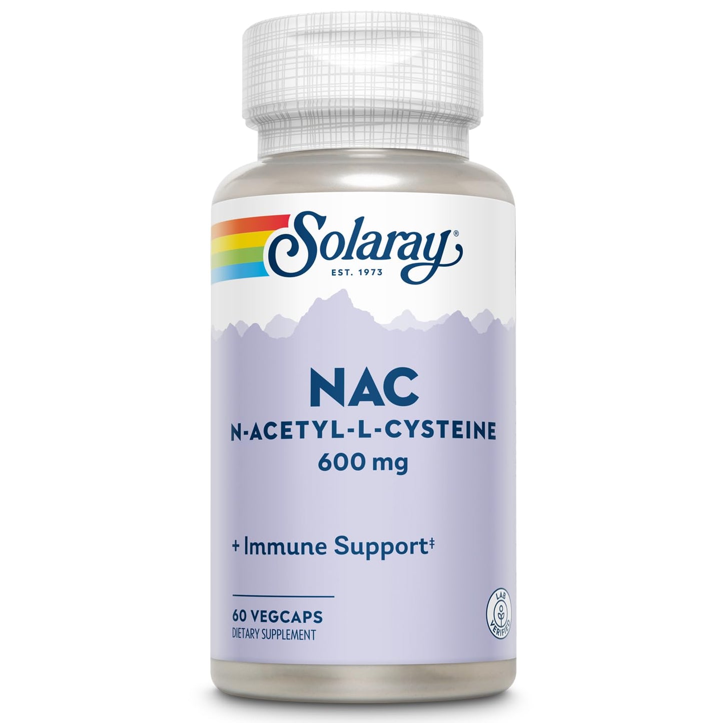 Solaray NAC N-Acetyl L-Cysteine 600 mg Capsules, 60 Veg Caps