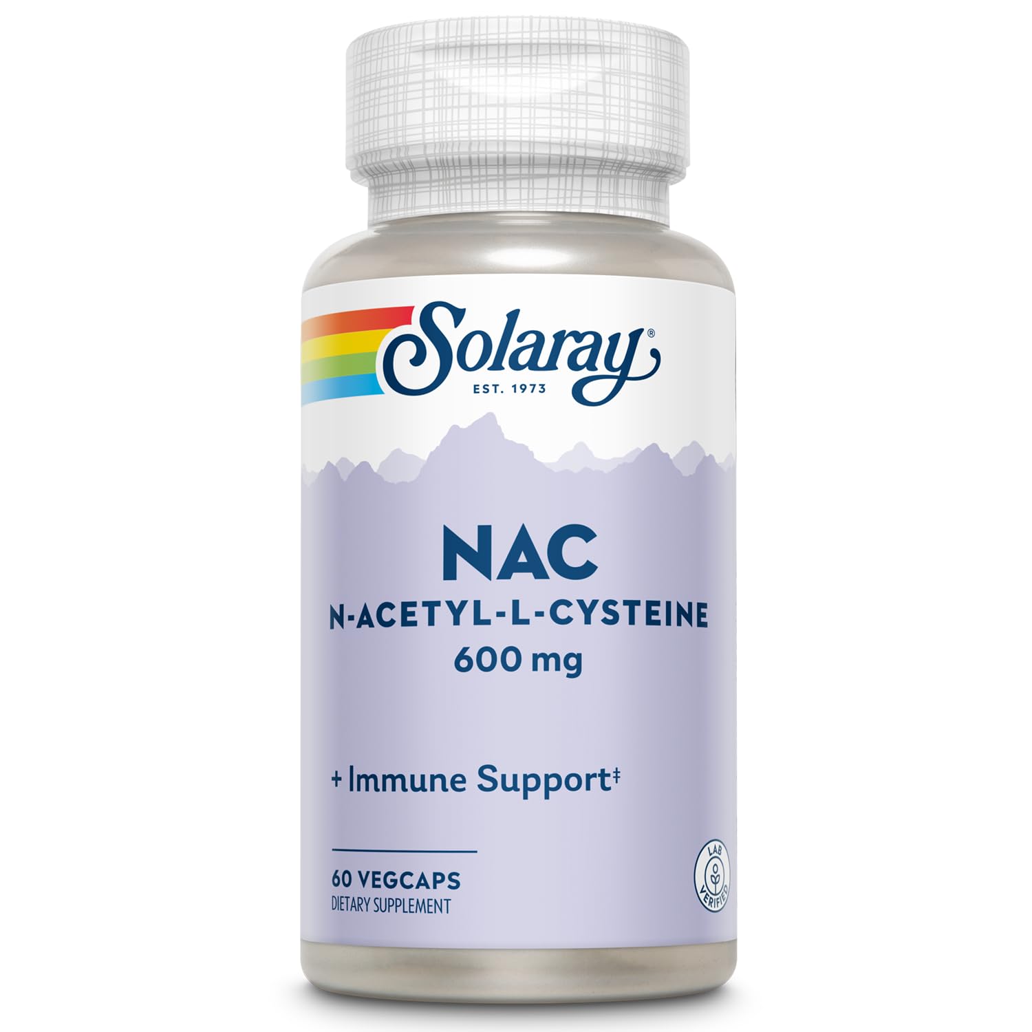 Solaray NAC N-Acetyl L-Cysteine 600 mg Capsules, 60 Veg Caps