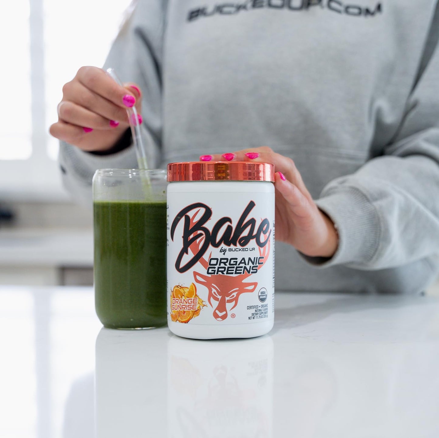 Bucked Up Greens Superfood Powder Orange Sunrise, 11.75 oz