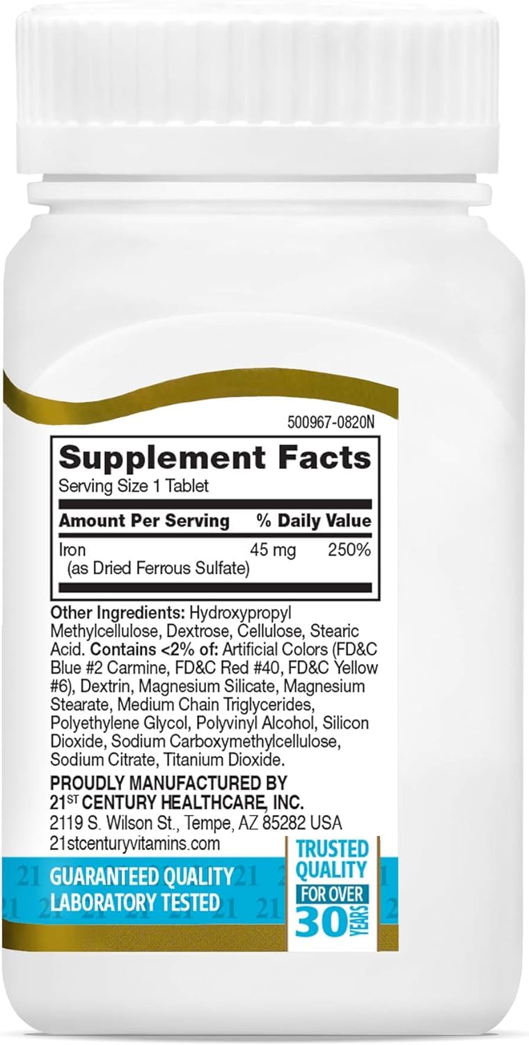 SMART MONKEY TECHNOLOGIES 21st Century Slow Release Iron Tablets, 120 Tablets