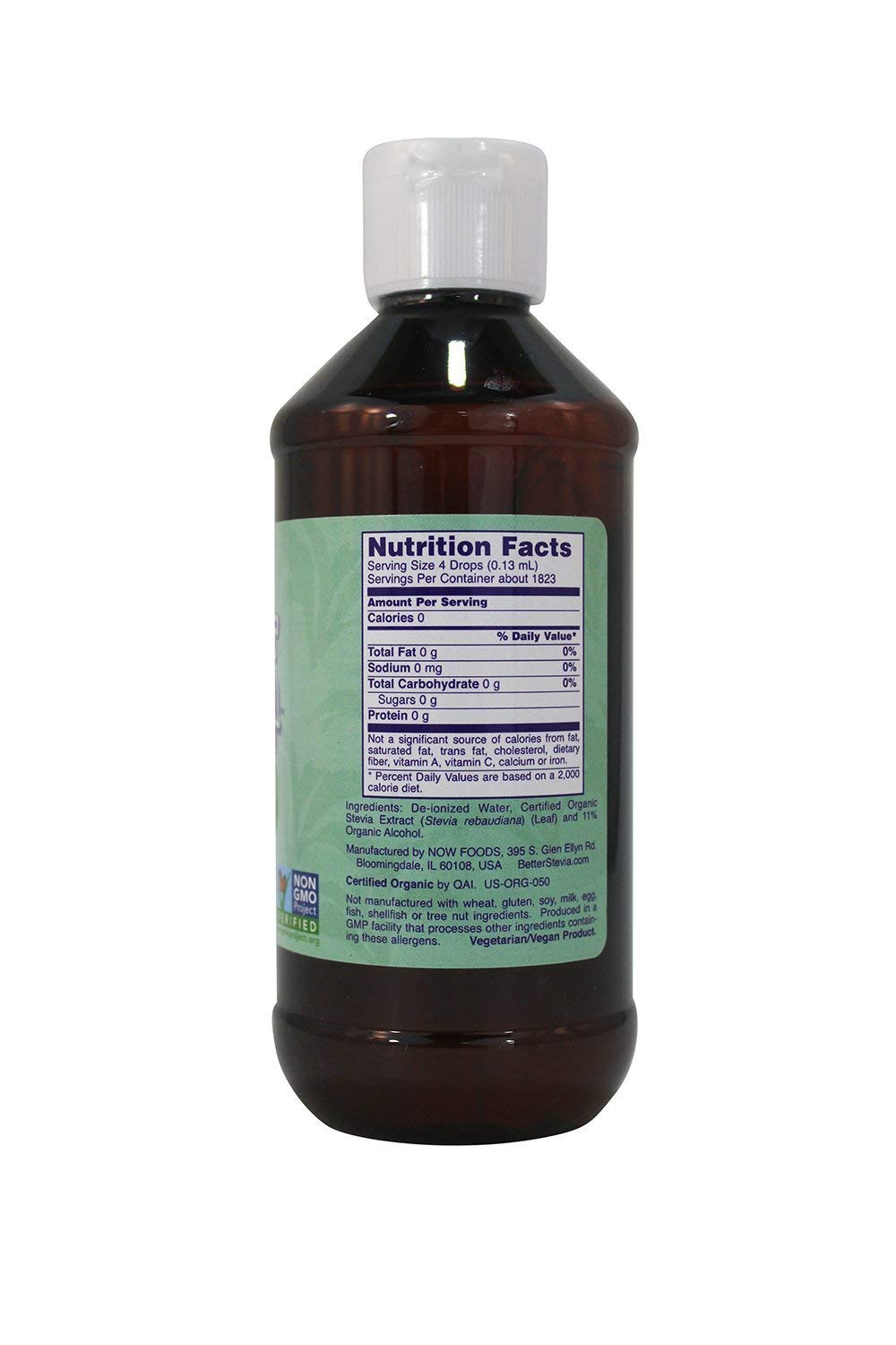 NOW Foods Better Stevia Organic Liquid Sweetener Capsule 8