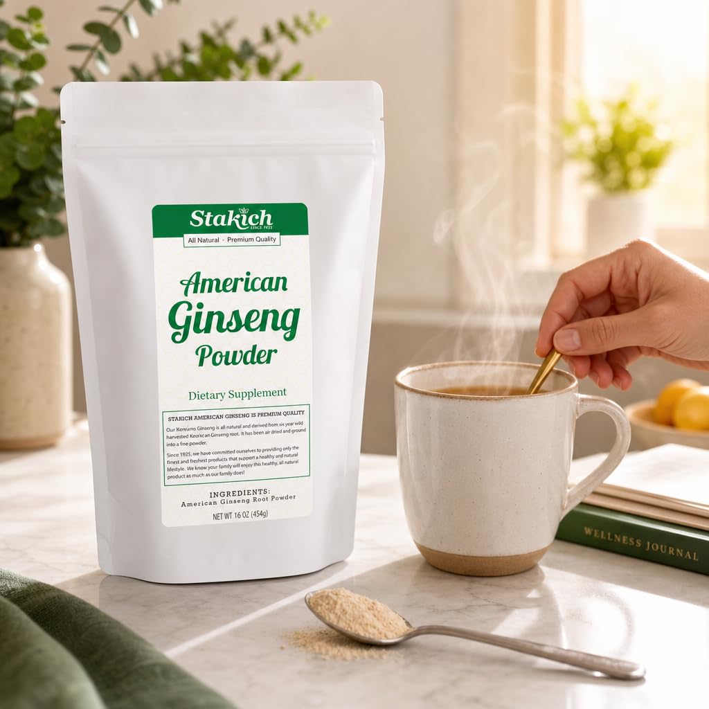 Stakich American Ginseng Root Powder, 16 Ounces