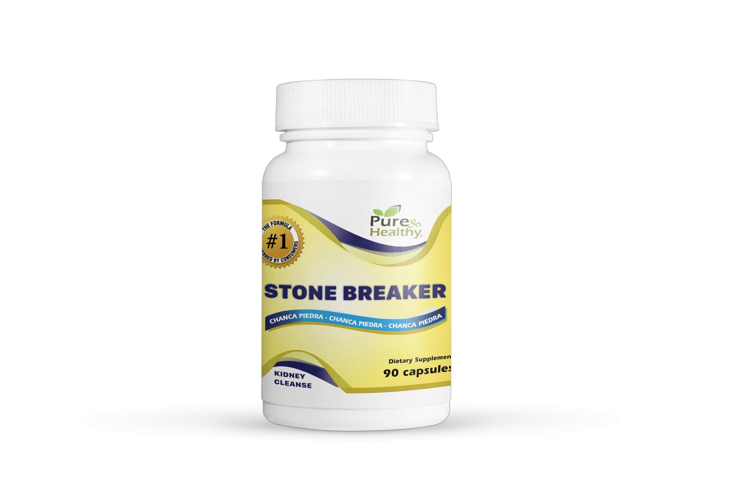 Pure & Healthy Stone Breaker Chanca Piedra Capsules 90 Count