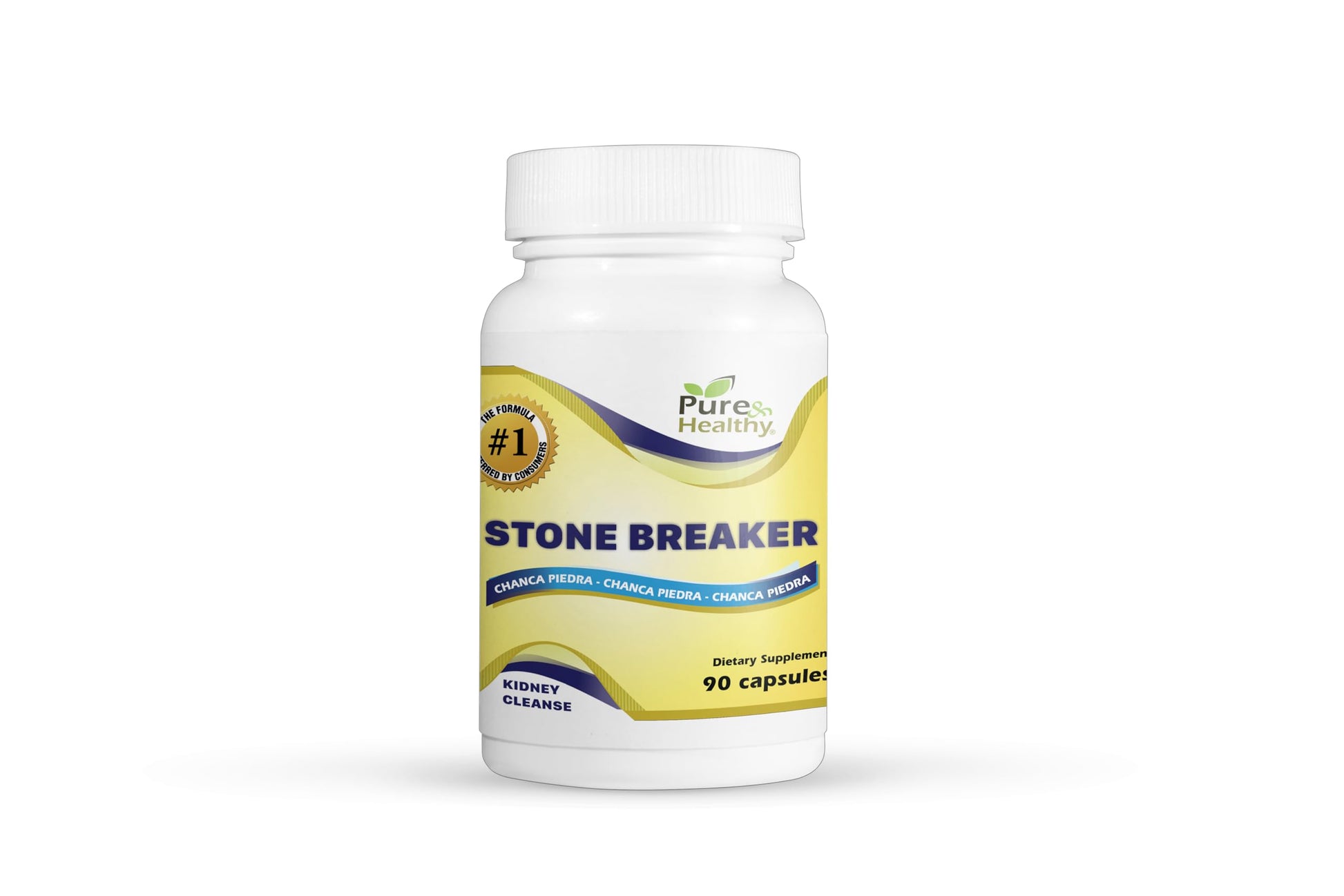 Pure & Healthy Stone Breaker Chanca Piedra Capsules 90 Count
