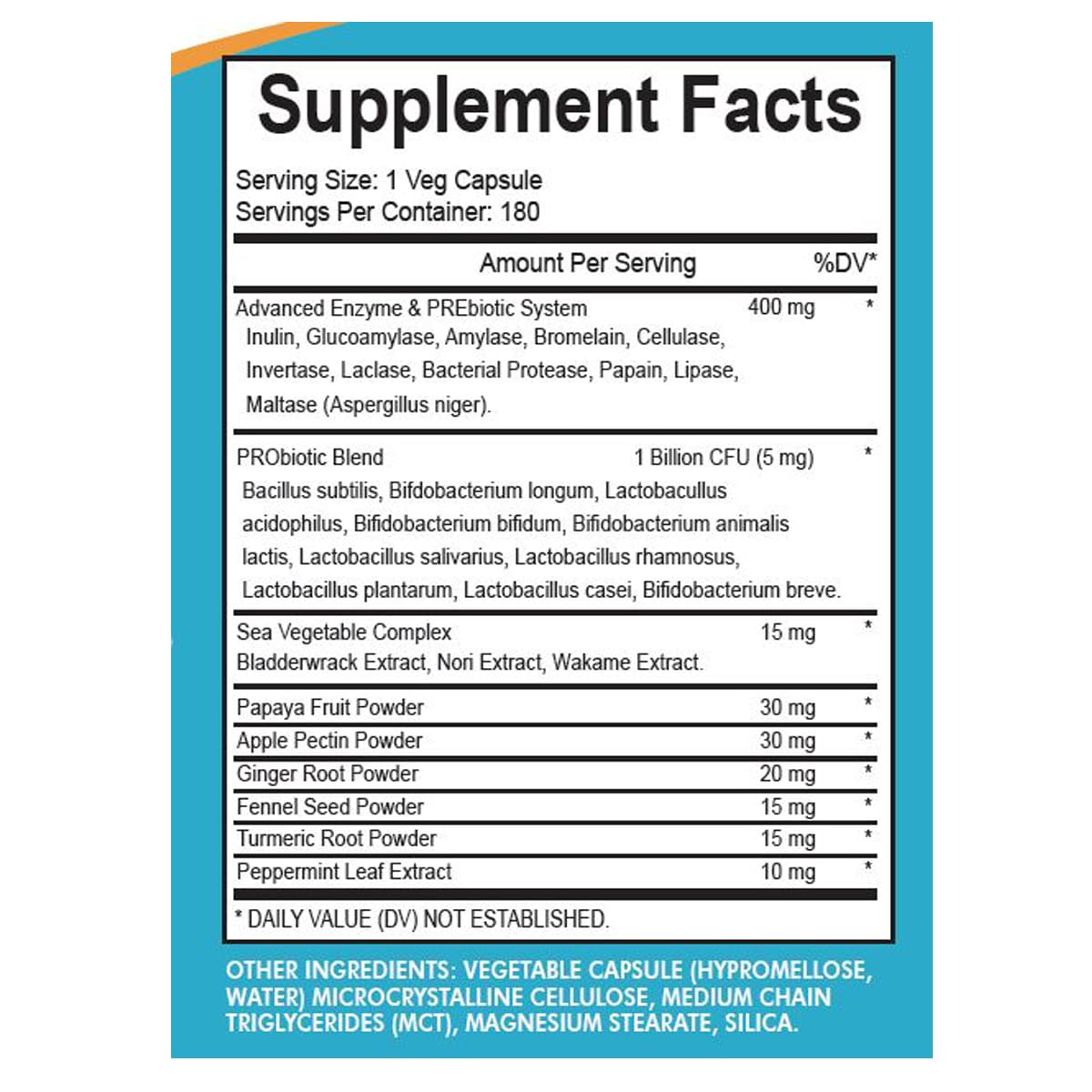 4 TOP CARE H4U Digestive Enzymes Capsules 180 Capsules