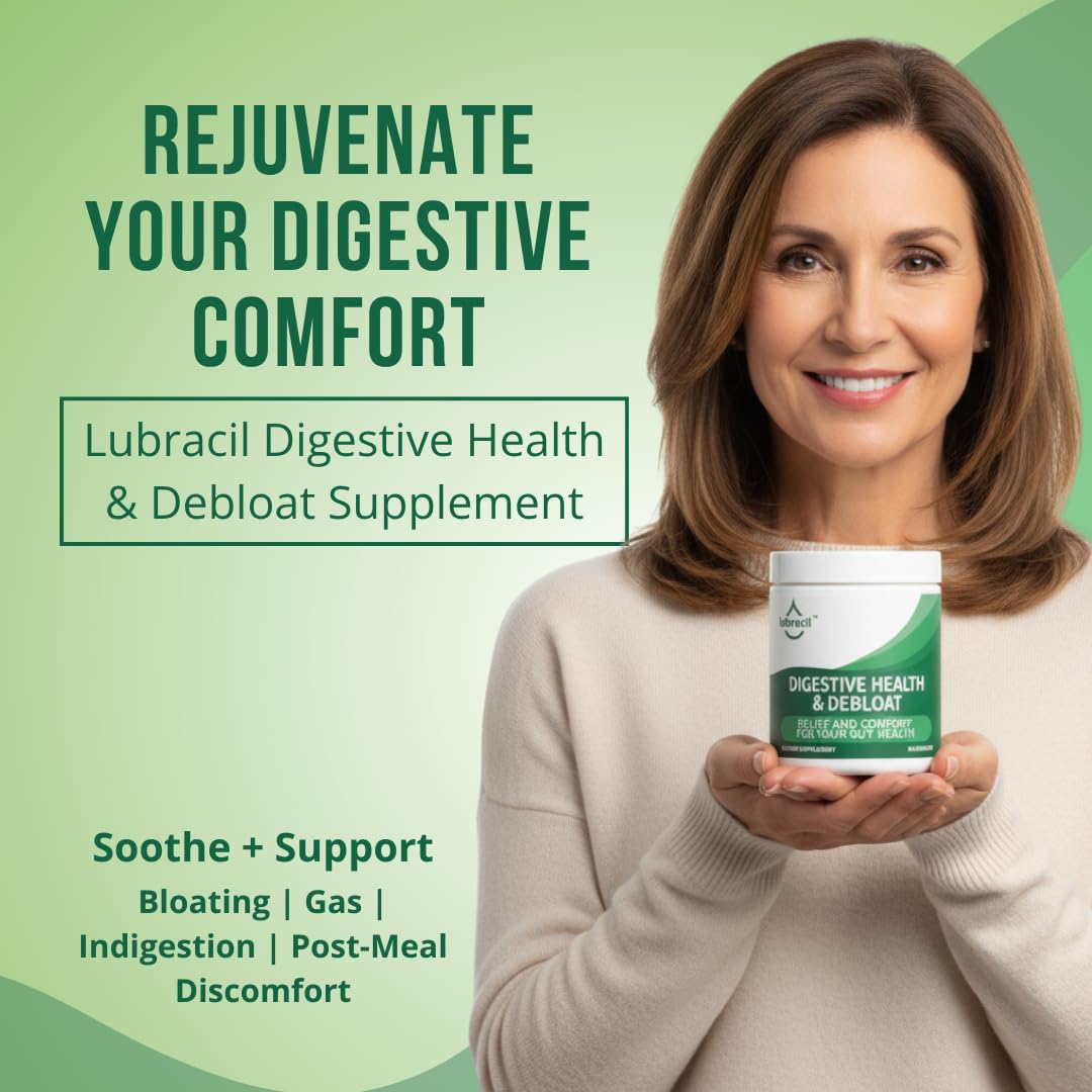Lubracil Digestive Health & Debloat Formula for Women Capsules, 90 Count