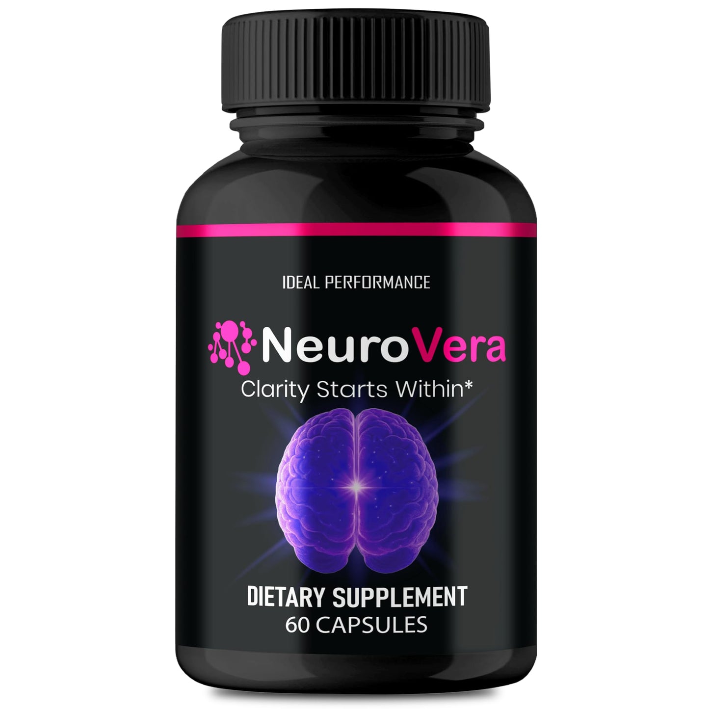 IDEAL PERFORMANCE Neurovera Brain Supplements for Memory and Focus Capsules, 60 Count