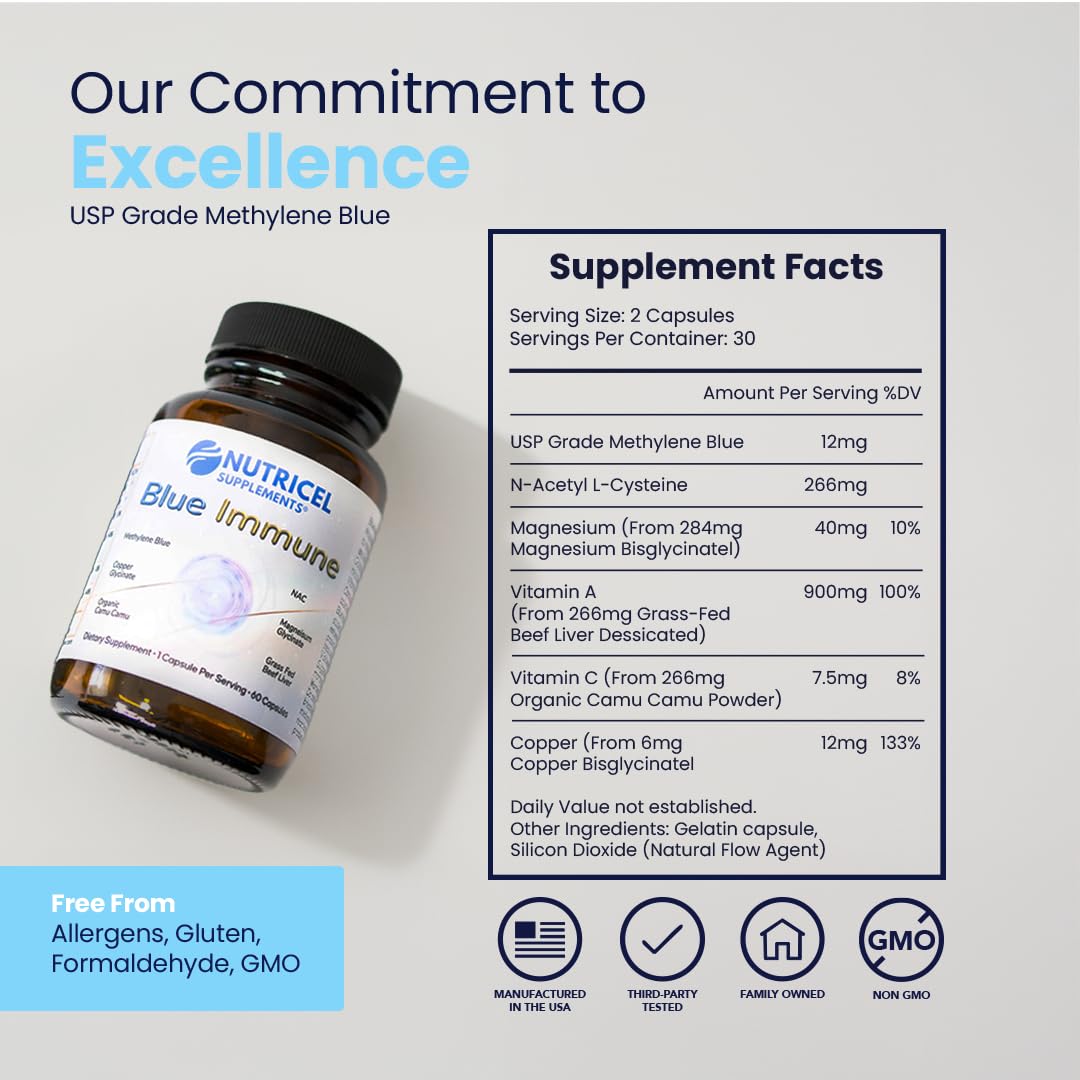 Nutricel Supplements Blue Immune Capsules 60 Count