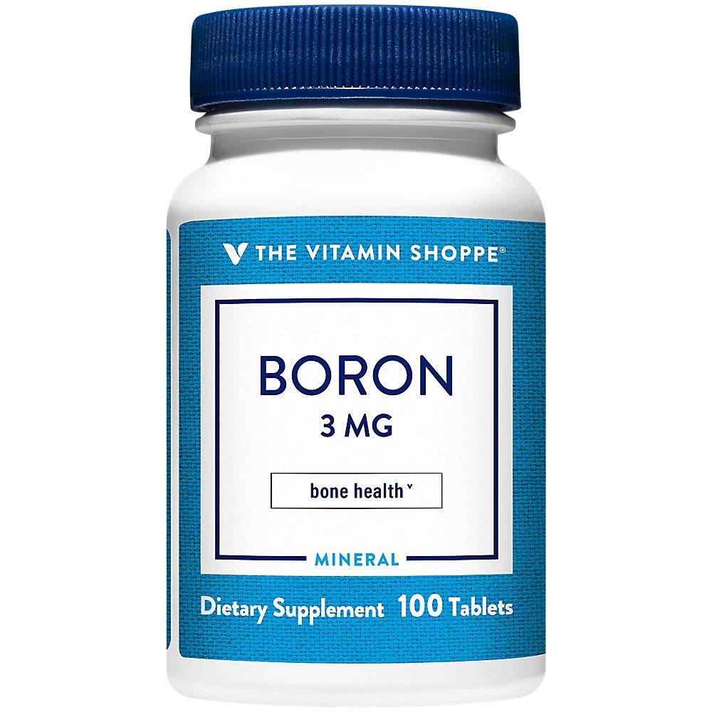 The Vitamin Shoppe Boron 3MG, Well Absorbed Form Chelated, 100 Tablets