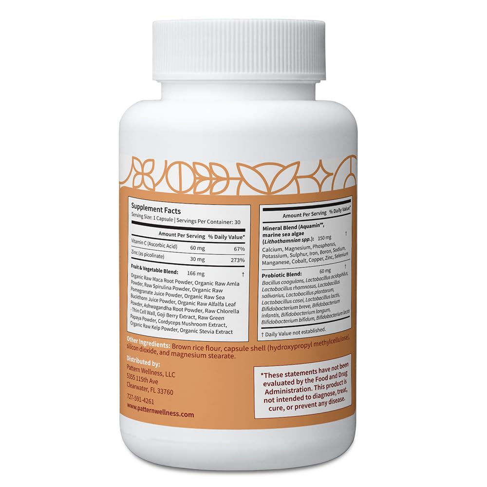 Pattern Wellness Zinc Complex Supplement Capsule 30