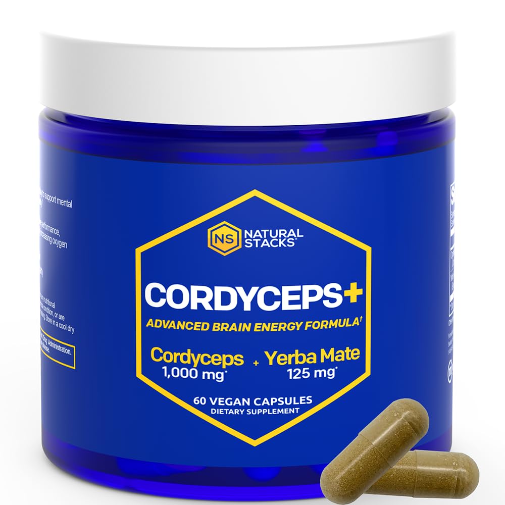 Natural Stacks Cordyceps Mushroom Capsules, 60 Count