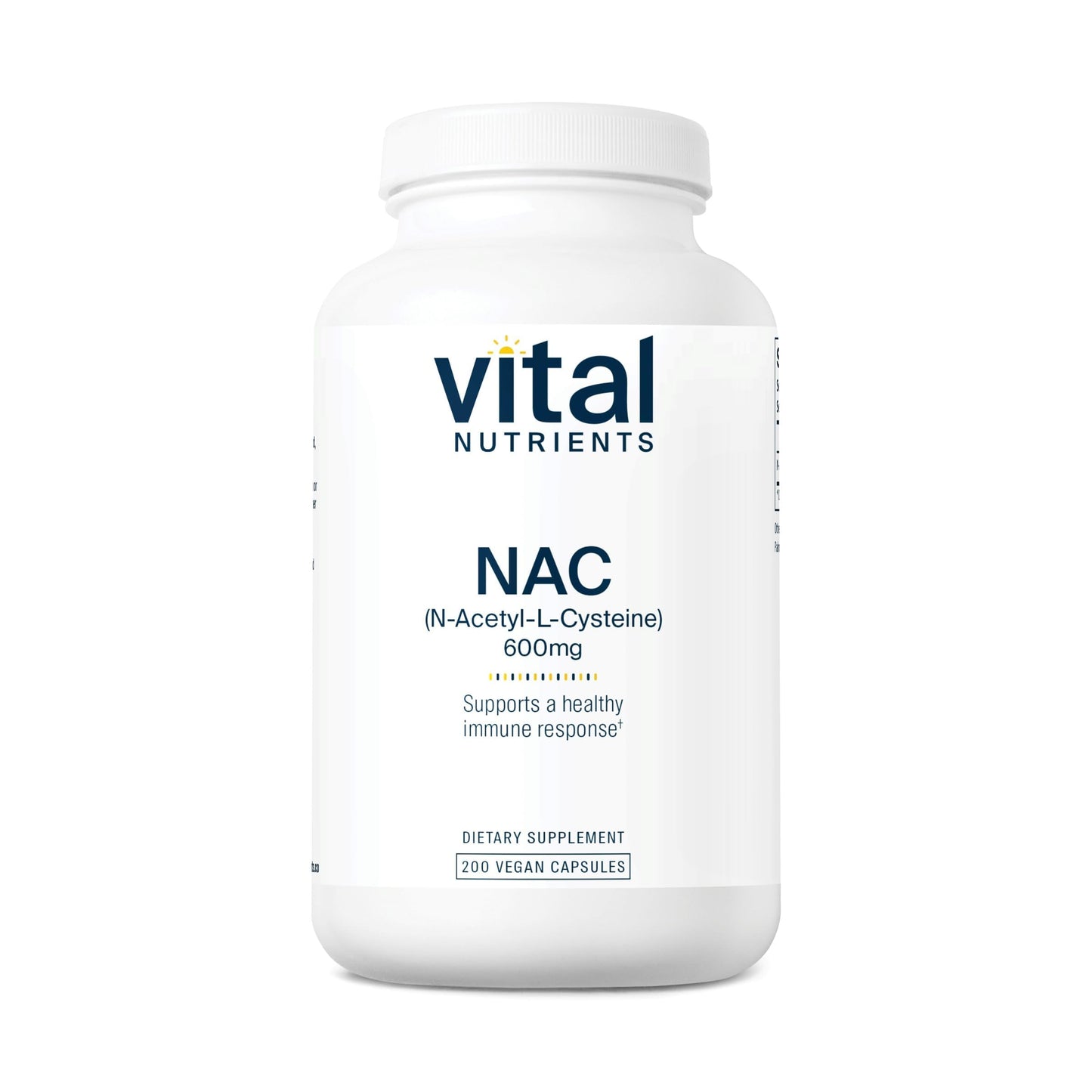 Vital Nutrients NAC 600mg N-Acetyl Cysteine Capsules, 200 Count