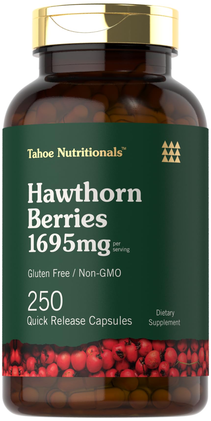 Tahoe Nutritionals Hawthorn Berry Supplement Capsules 250