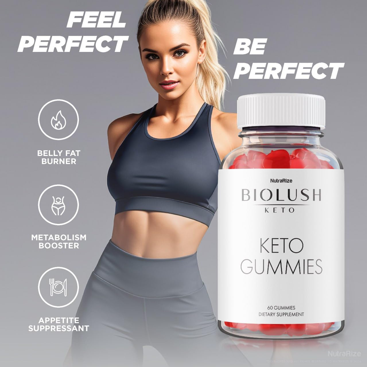 NutraRize Biolush Keto ACV Gummies 180 Gummies